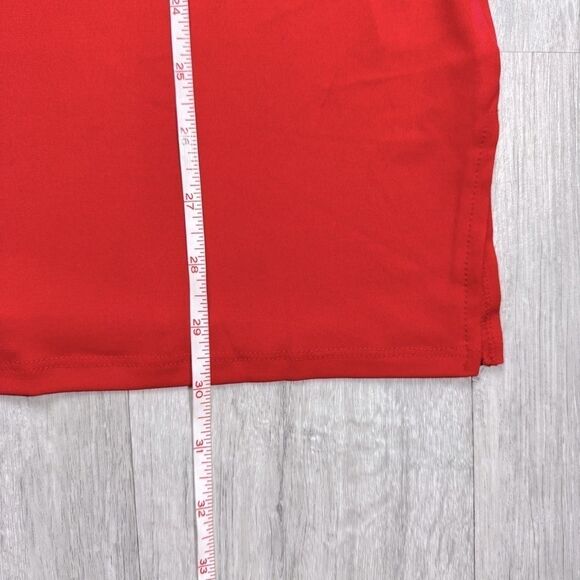 Red Printed Blouse 2X - Picture 5 of 7